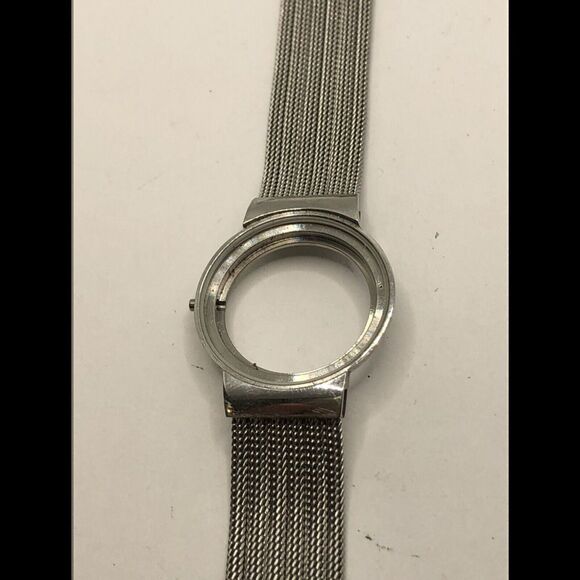 Skagen Watch Parts Band 18mm Clasp Case 24mm No Crystal Silver Links PY254 - Picture 2 of 12